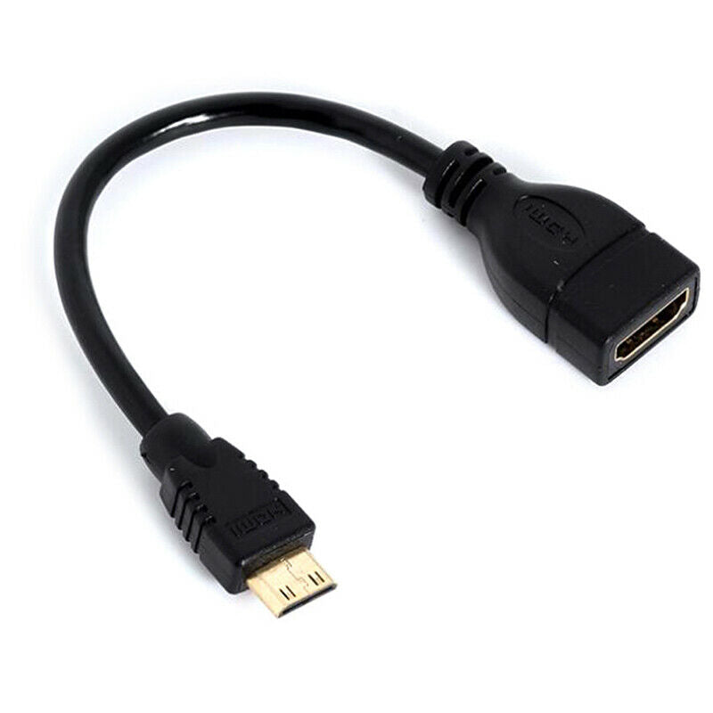 20CM Mini HDMI Male to HDMI Female Adapter Connect Cable Cord 1080P WU G3MOWI WF