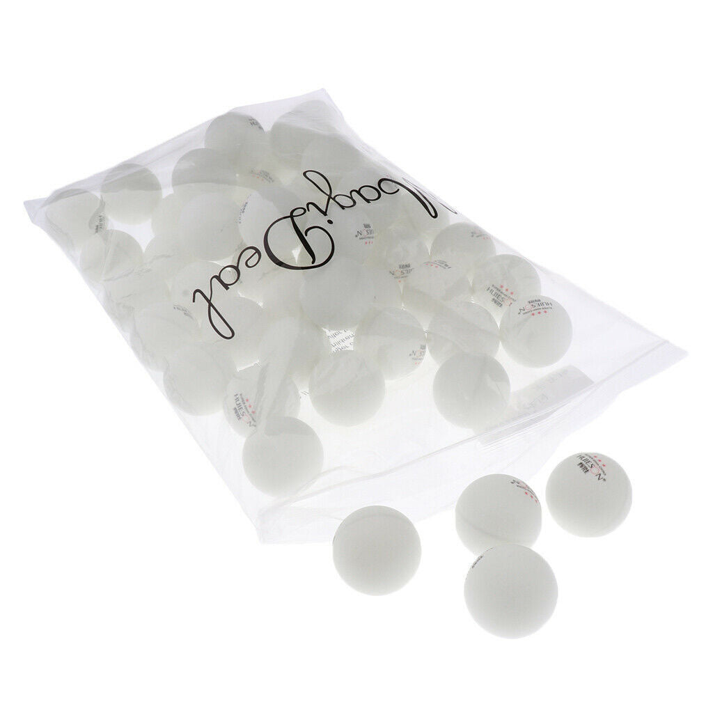 50pcs   table tennis balls white for training match, 40 mm