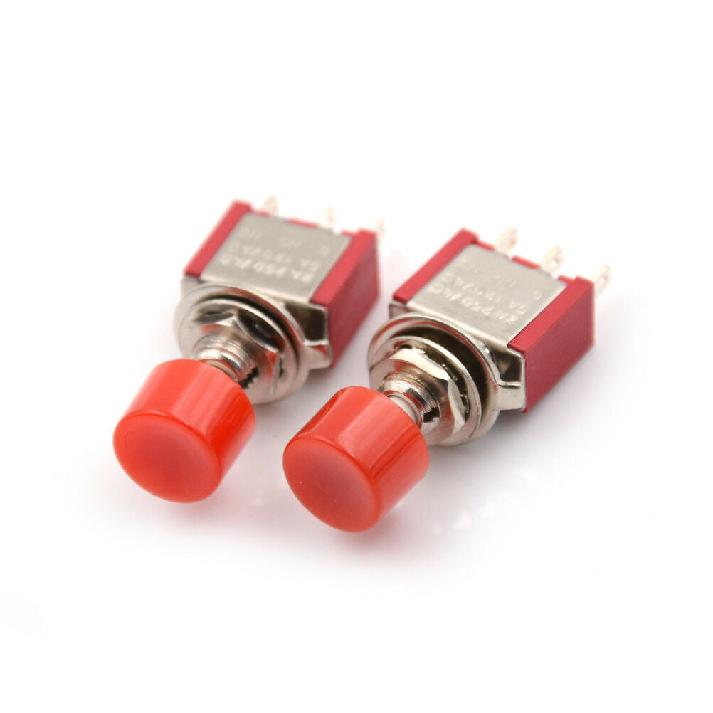 5x 3pin Momentary Red Push Button Toggle Switch PS-102 DS612 1NO 1NC 、BDDD