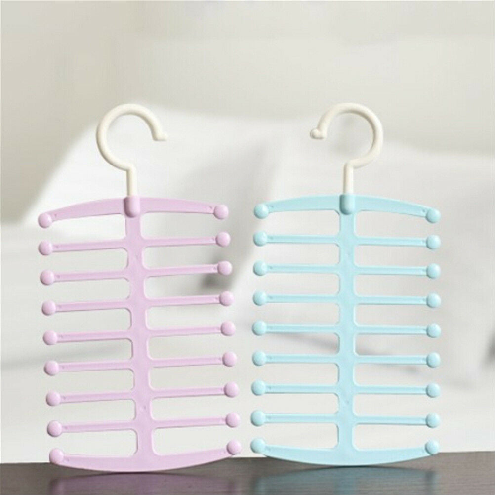 Fishbone Necktie Tie Belt Hanger Rack Shawl Scarf Clip Home Organizer Hol.l8