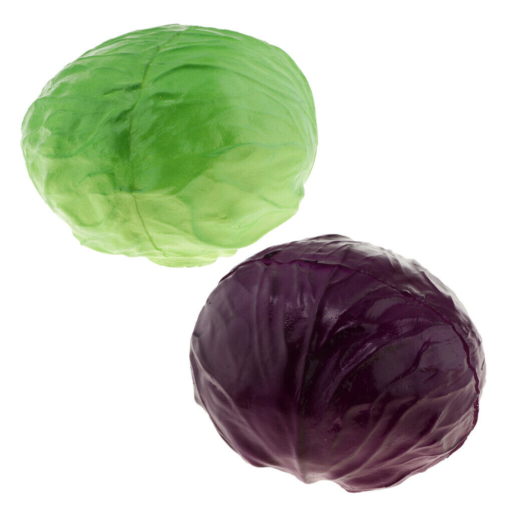 Artificial Vegetable Cabbage Kitchen Cabinet Table Display Decor Craft  Green