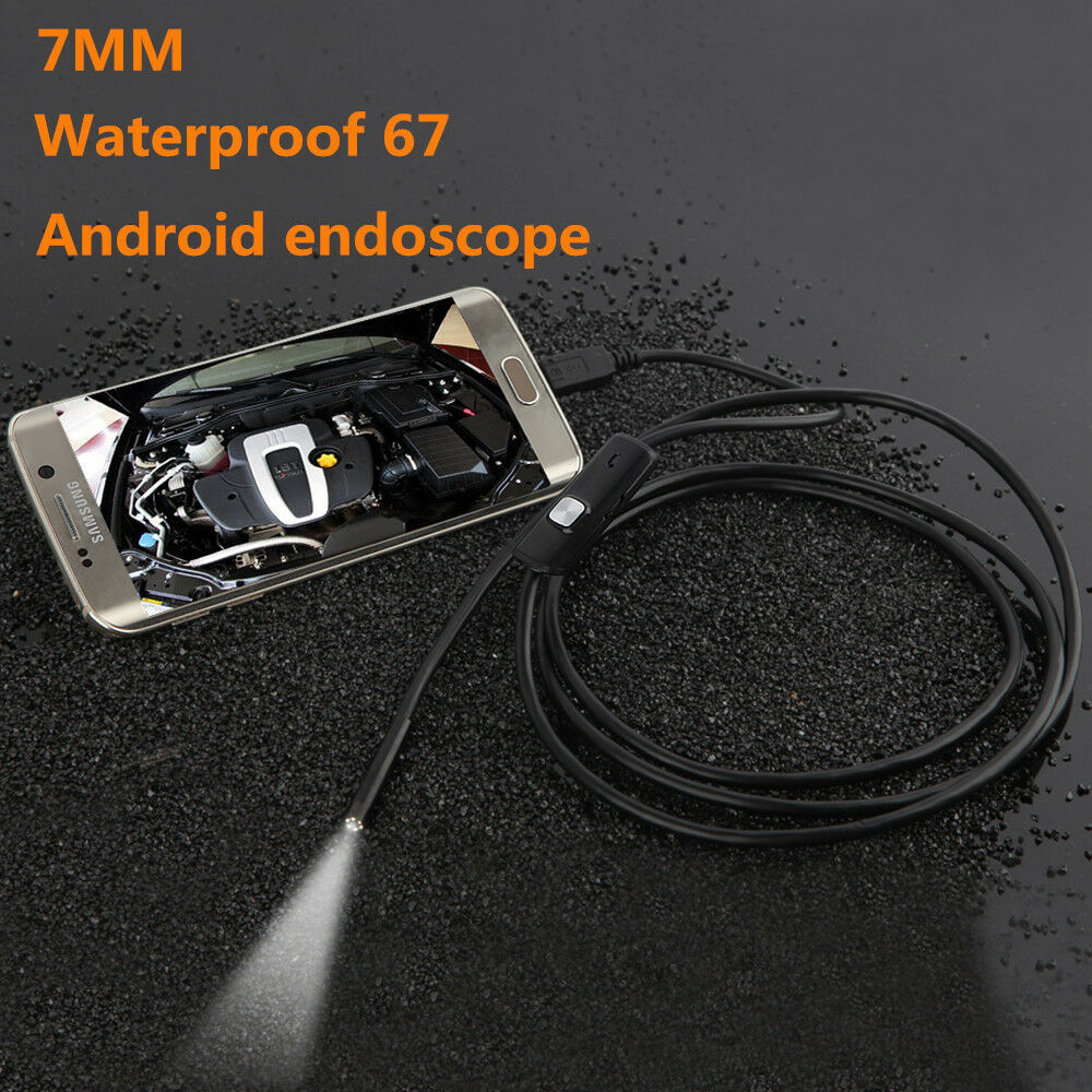 2M 6LED Waterproof USB Endoscope Inspection Borescope Camera for OTG Android PC