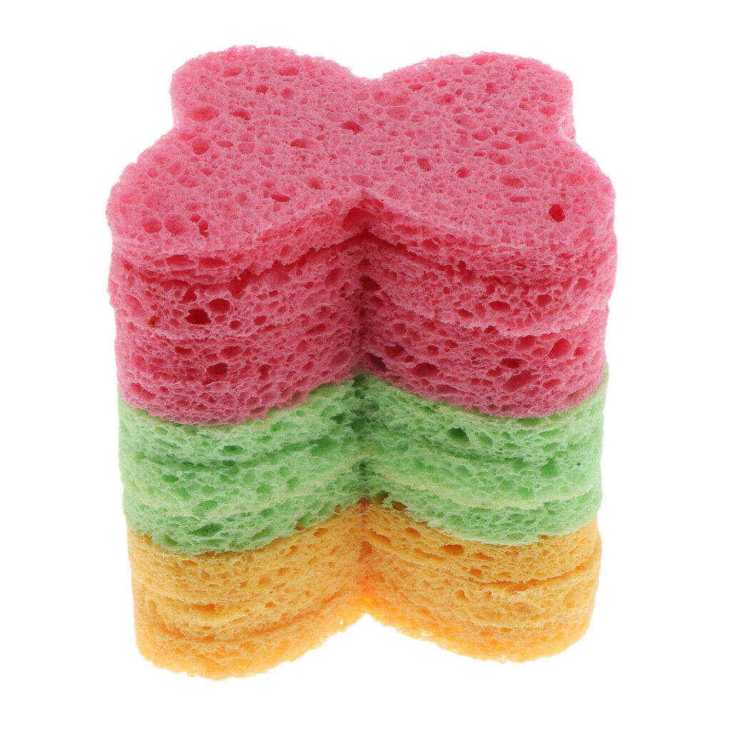 10pcs Facial Exfoliating Sponge Gentle Face Deep Cleansing Cotton Puffs Set