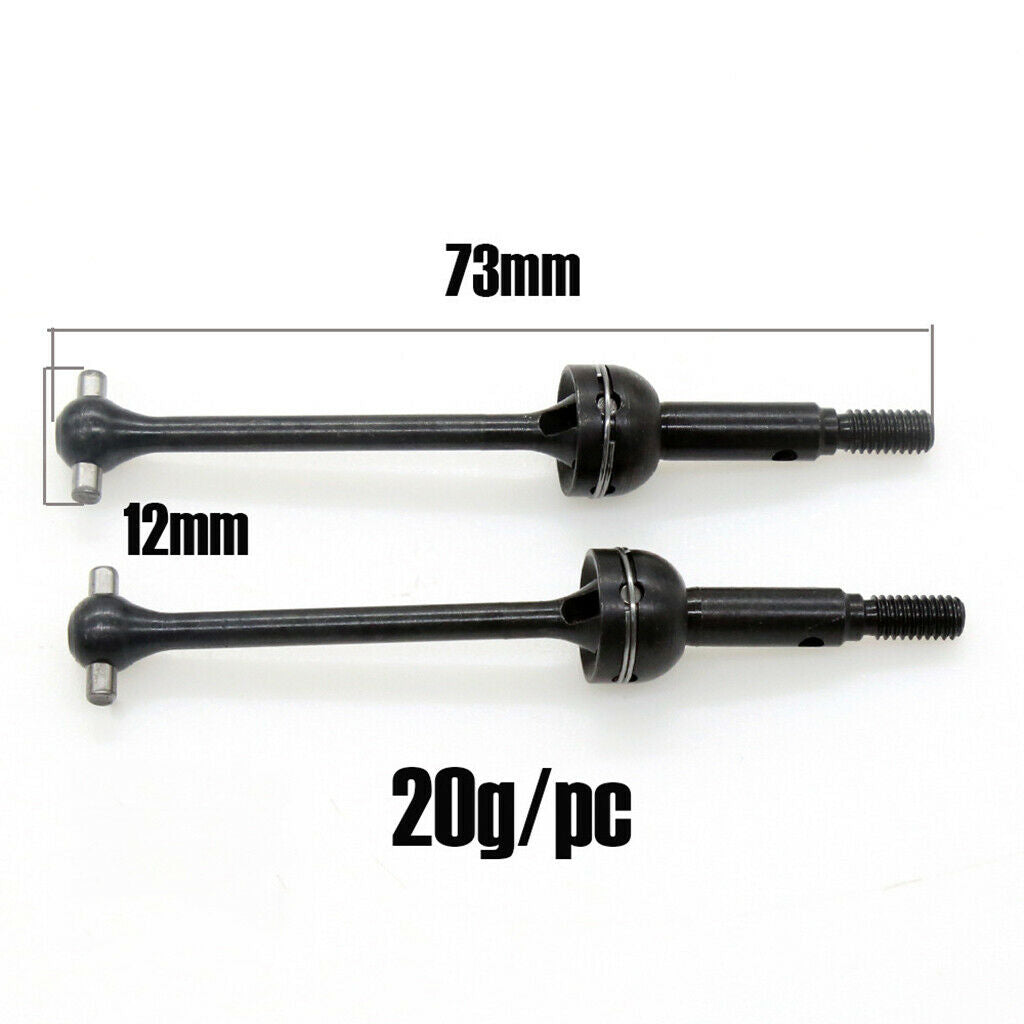 2x Metal RC Car Universal Driveshafts Set for PTG-2 1:10 Scale RC Racing Car