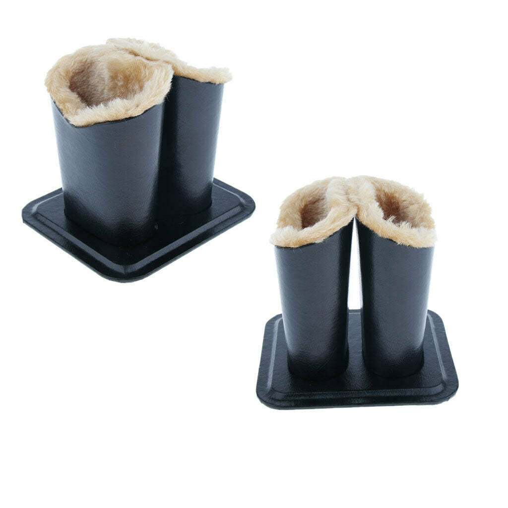2x Anti Scratch Plush Lined Eyeglass Holder Stand Upright Glasses Case