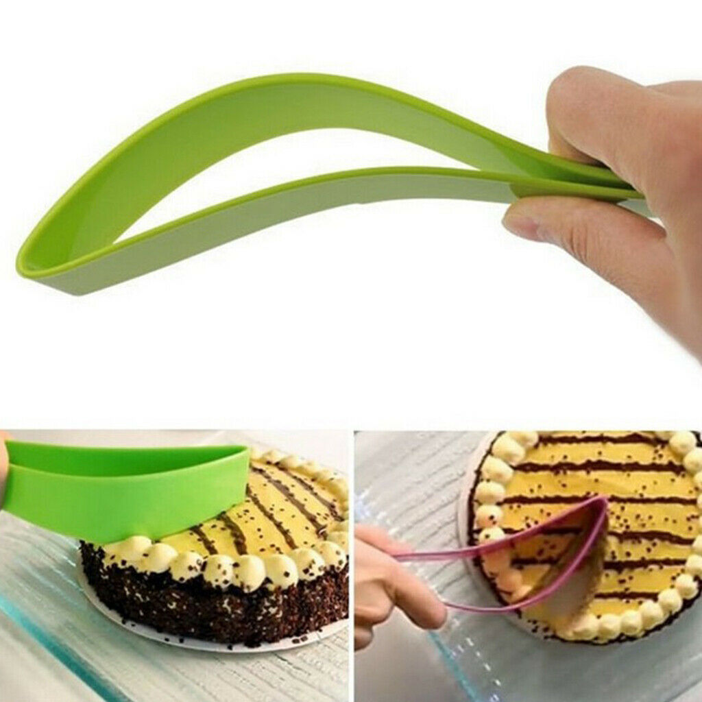Pastry Bread Cake Server Slicer Pie Guide Cutter Kitchen Gadget Tool Green