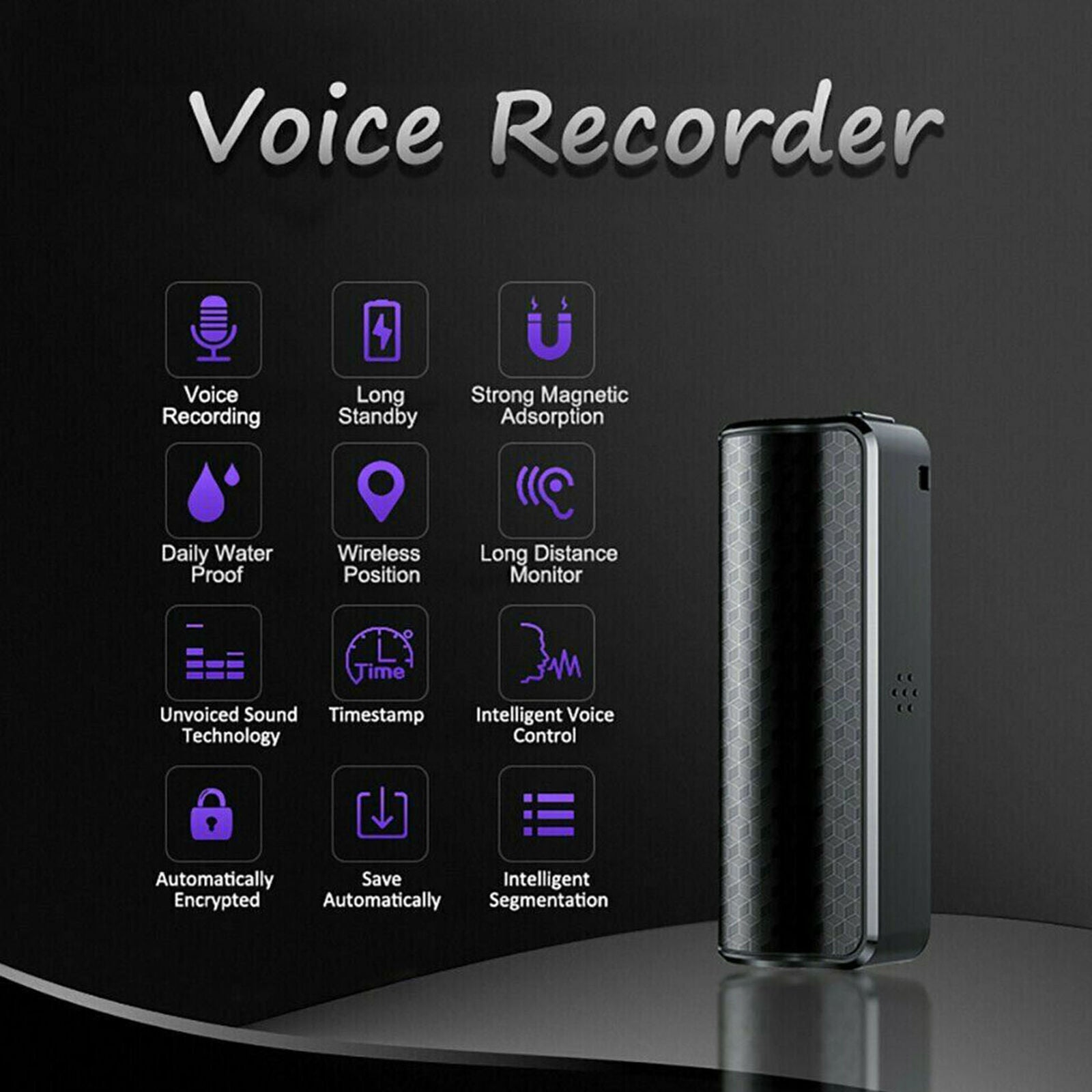 MP3 Magnetic Recording Device Voice Activated Mini Audio Recorder Q70 4~32GB
