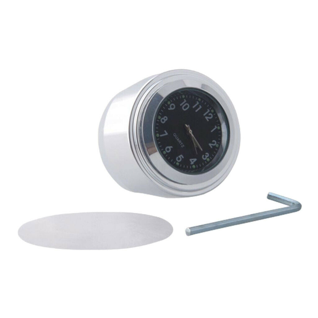 Pack of 1 Universal Waterproof Motorcycle Bike Handlebar Thermometer+Clock