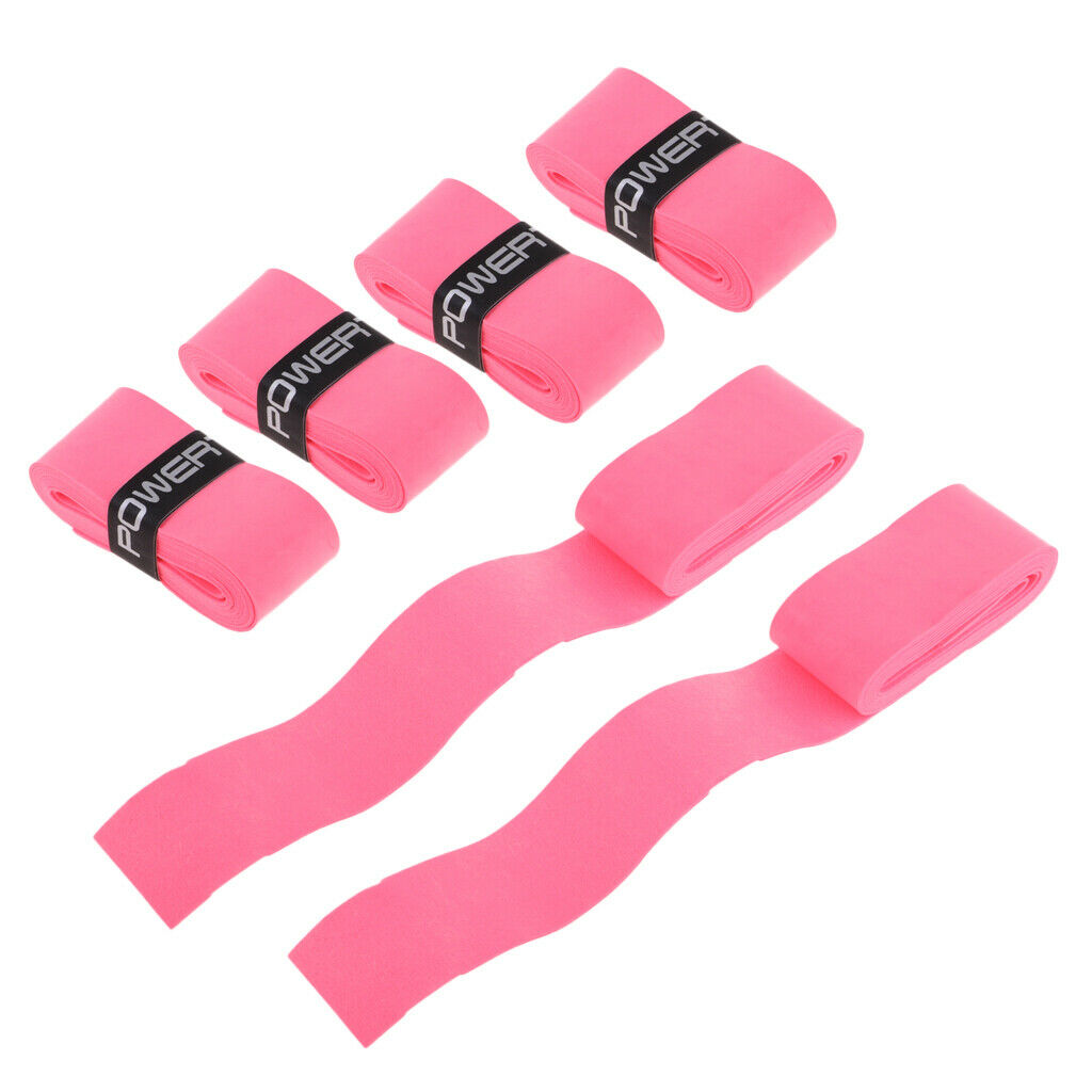 6 Pieces Tennis Badminton Squash Racket Grip Overgrip Tape Pink