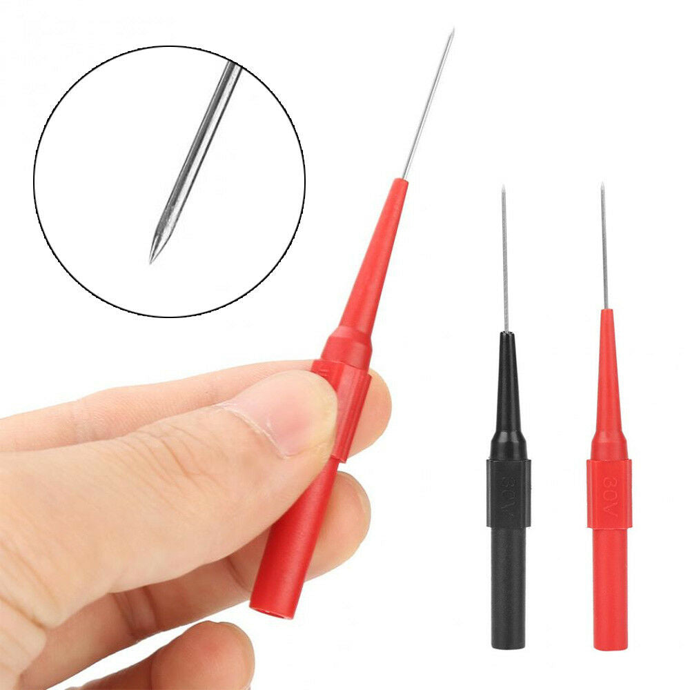 2Pcs/Set Non-destructive Insulation Piercing Needle Test Probes Tool Red / Black