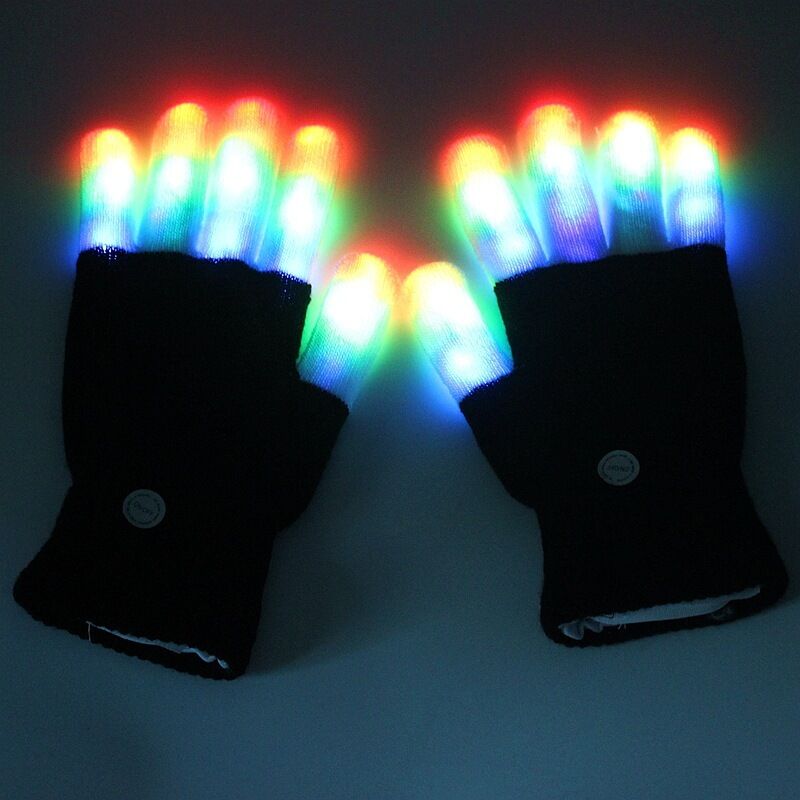 Winter Novelty Party Glow Party Supplies Glowing Glove LED Rave Flashing 1Pc