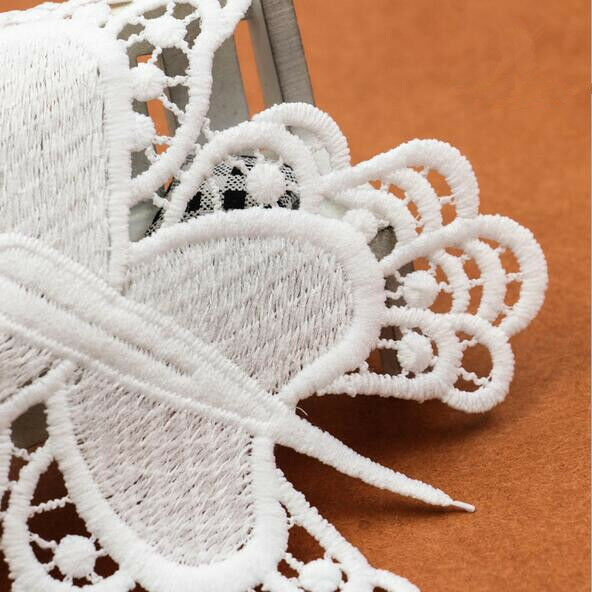 5pcs butterfly shape Embroidered Lace Applique decoration Clothing craft