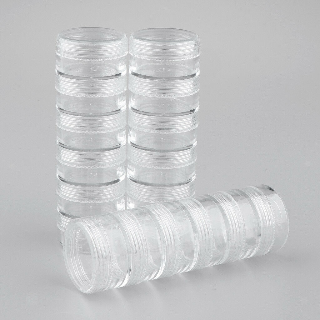 18Pcs Storage Stackable Clear Containers for Beads Craft Findings Small Item