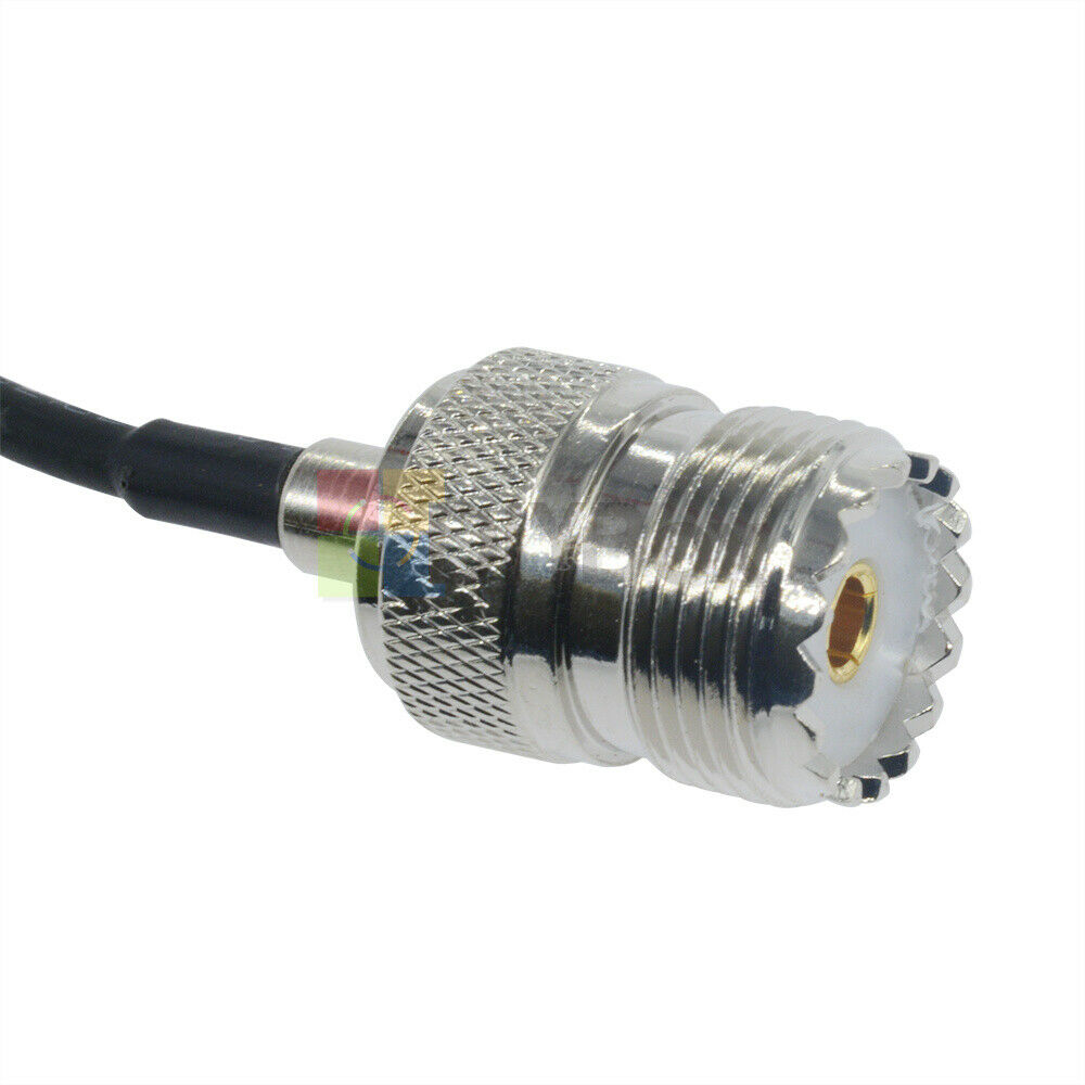 15CM UHF SO239 Female Jack to MCX Male Right Angle RG316 Pigtail RF Cable