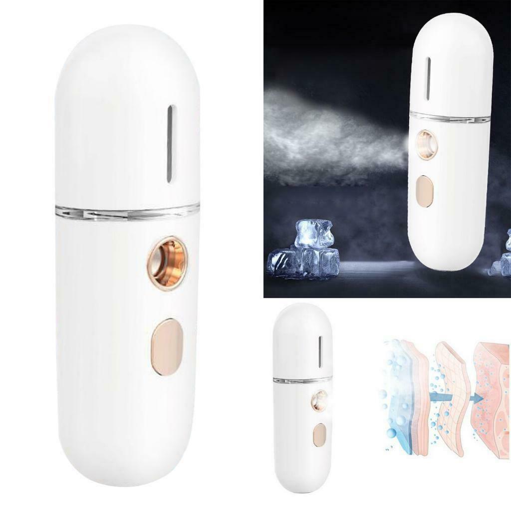 Portable Rechargeable USB 12ml Facial Nano Mist Sprayer Steamer Moisturizing