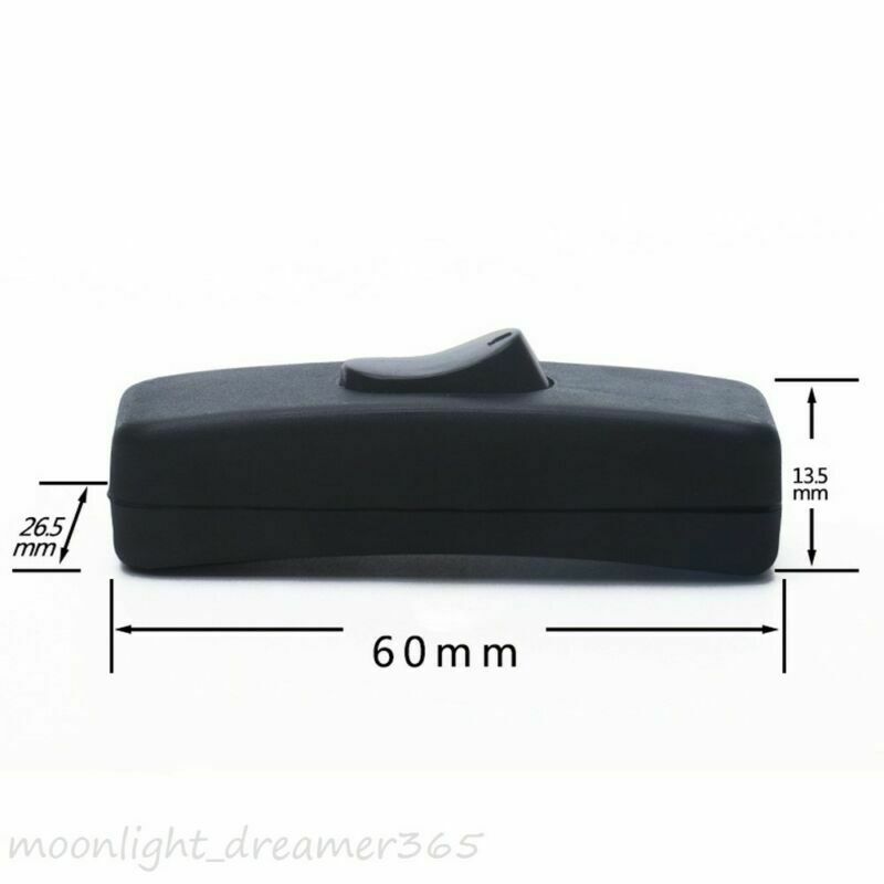2Pcs In Line ON/OFF Rocker Light Switch 2A 110-250V Table Floor Lamp