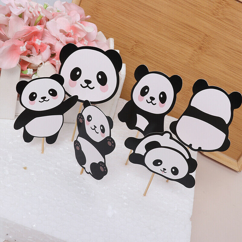 24Pcs/Set Cupcake Toppers Cute Panda Cake Topper Cake Picks For All Kinds.l8