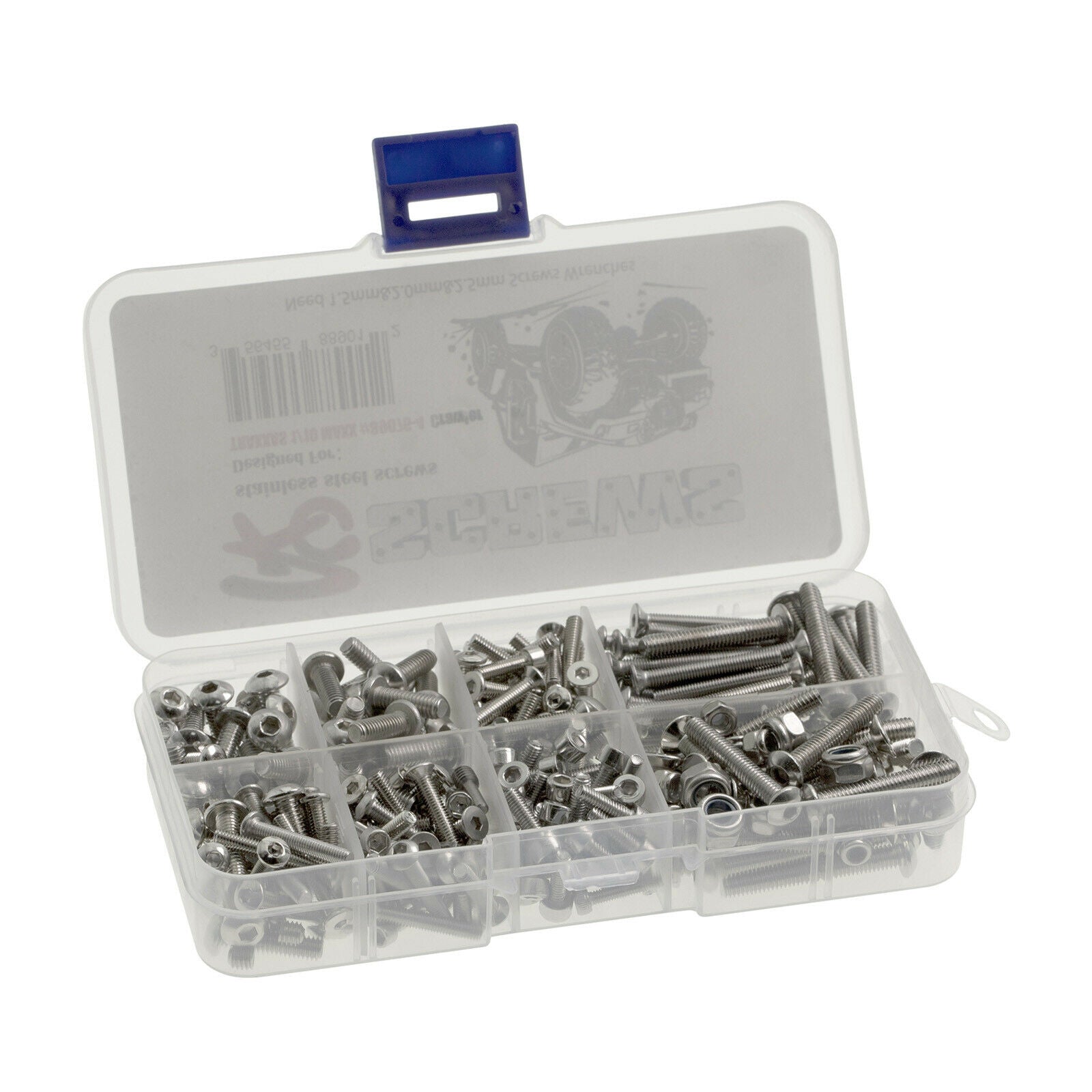 RC Screws Kit Repair Tool Box Hardware Fasteners Bolts Nuts for 1:8 1/10 RC Cars