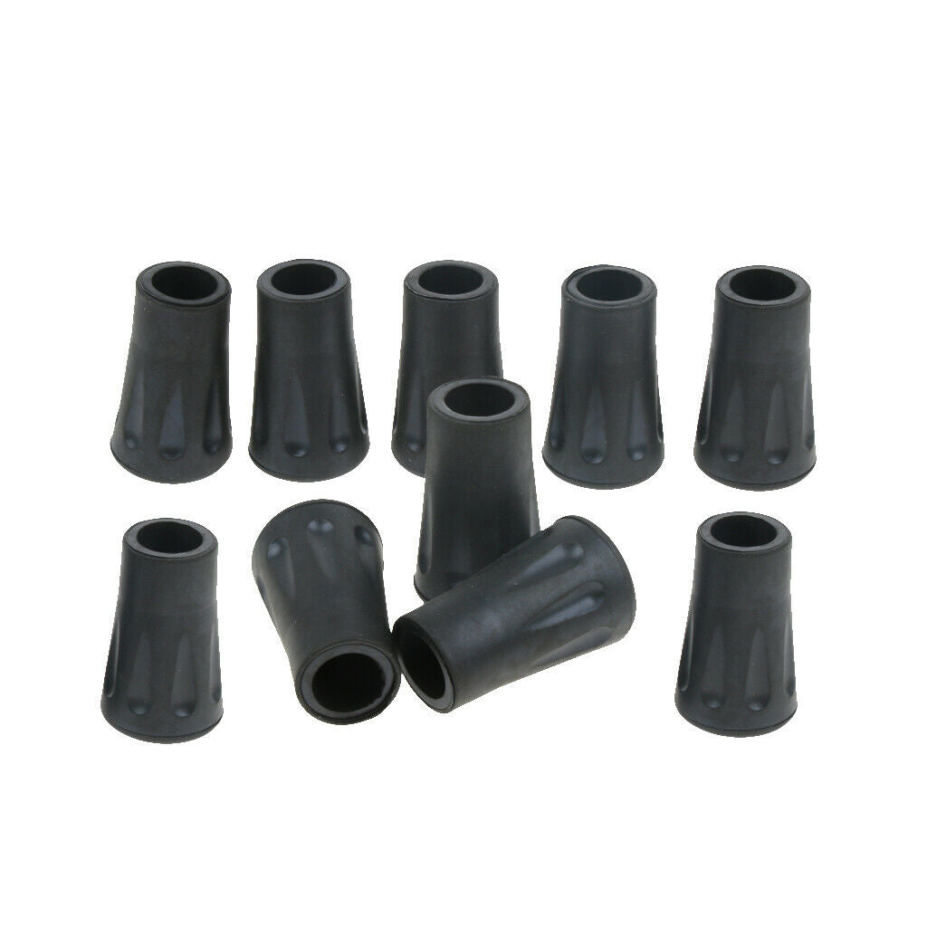 10pcs Stable Rubber Tip For Hiking Trekking Pole Cane Walking Stick Crutch