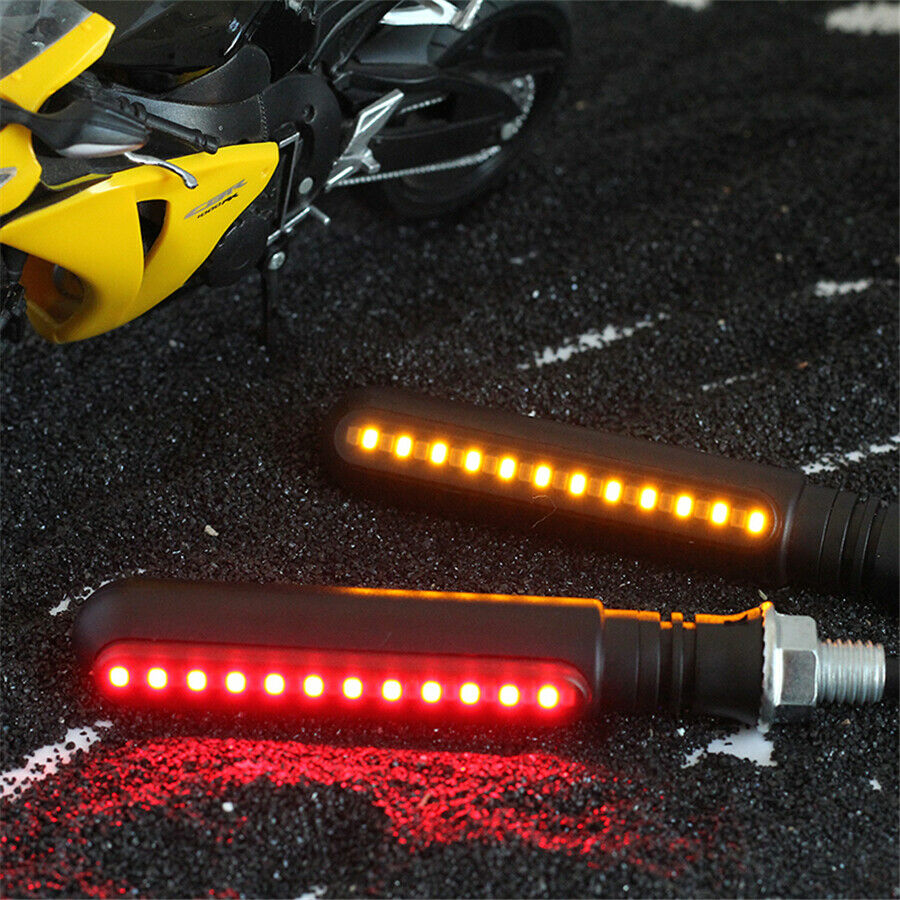 1 Pair 12V LED Brake Tailight Flasher Strobe Flowing Turn Signal Indicator Light