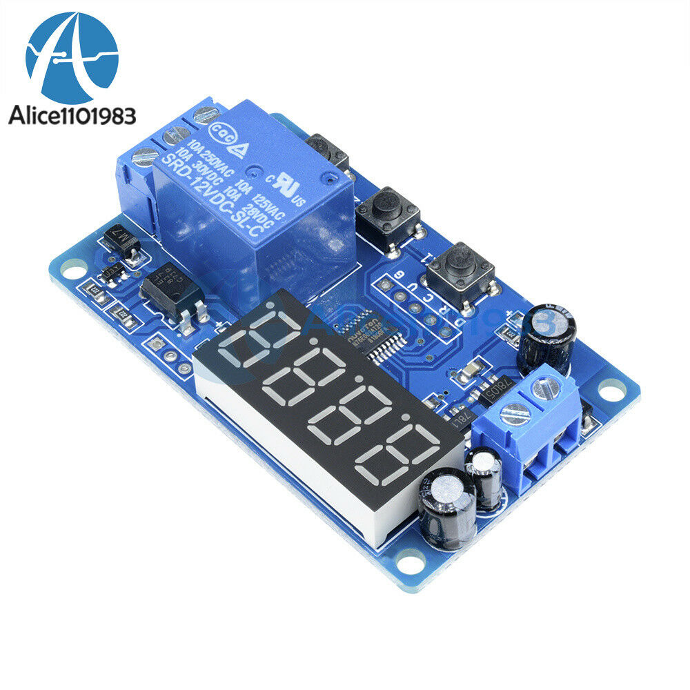 DC12V LED Display Digital Delay Relay Timer Control Switch Module PLC Automation