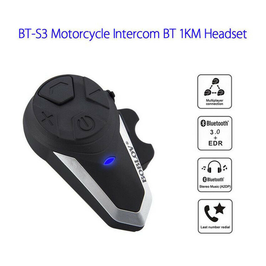 Motorcycle BT Bluetooth Motorcycle Helmet Intercom Interphone Headset Interphone