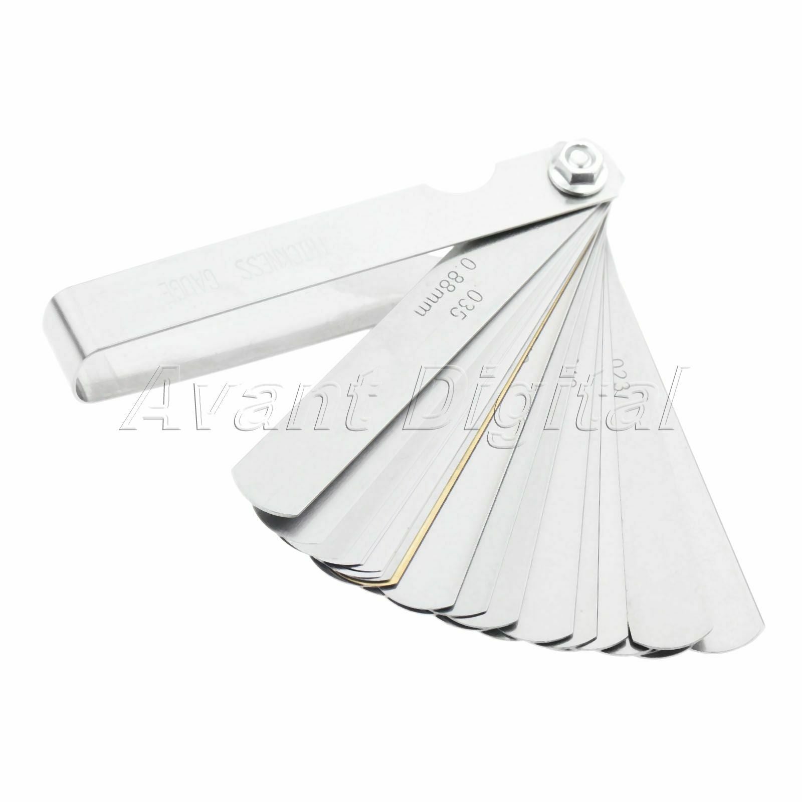 1pc Measuring Tool Stainless Steel Imperial Metric Combination Feeler Gauge Gage