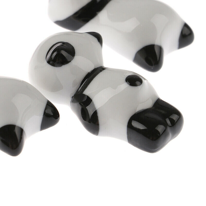 3x Cute Mini Panda Porcelain Ceramic Chopstick Rest Rack Holder Stand Tra.l8