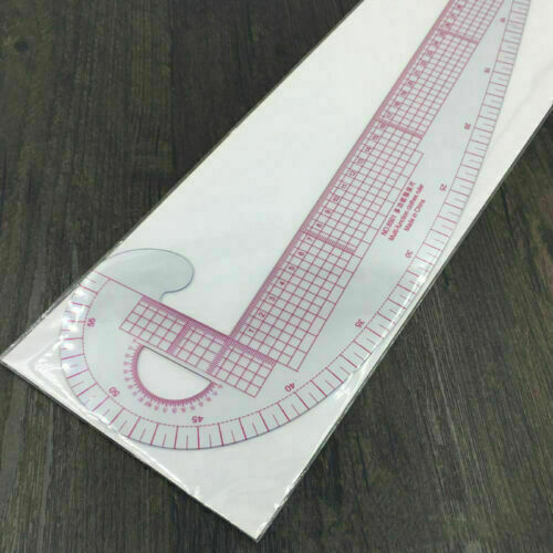Styling Design Plastic Ruler 3 In 1 French Hip Straight Curve Comma Ruler Tools
