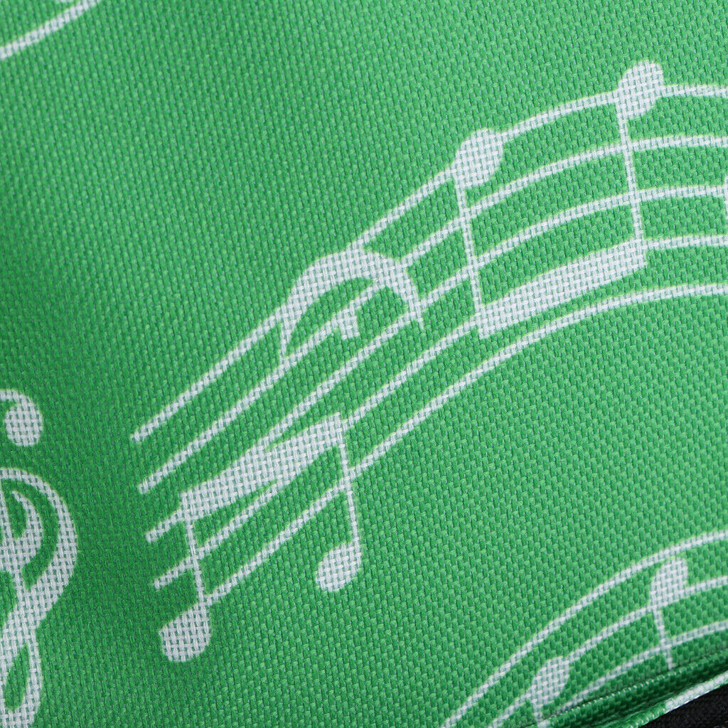 Piano Keyboard Music Note Backpack School Bag Shoulder Travel Daypack Green