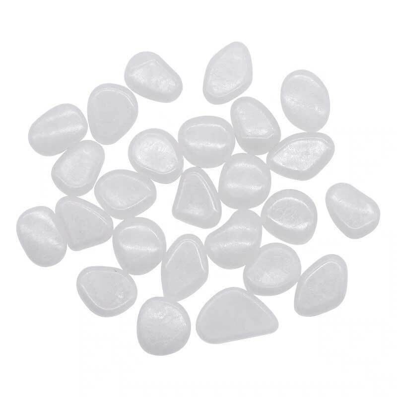 Shop-Story - Phosphostones White: 100 Pebbles Fluorescent Decoration