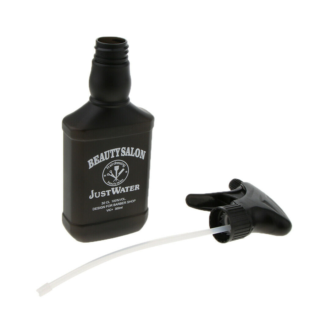 Black Plastic Hair Spray Bottle Salon Hairdressing Plant Water Sprayer 325ml