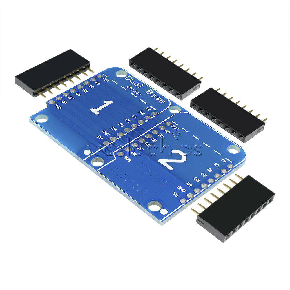 Dual Base Shield For Wemos D1 Mini IOT Blynk ESP8266 Arduino Node Mcu New