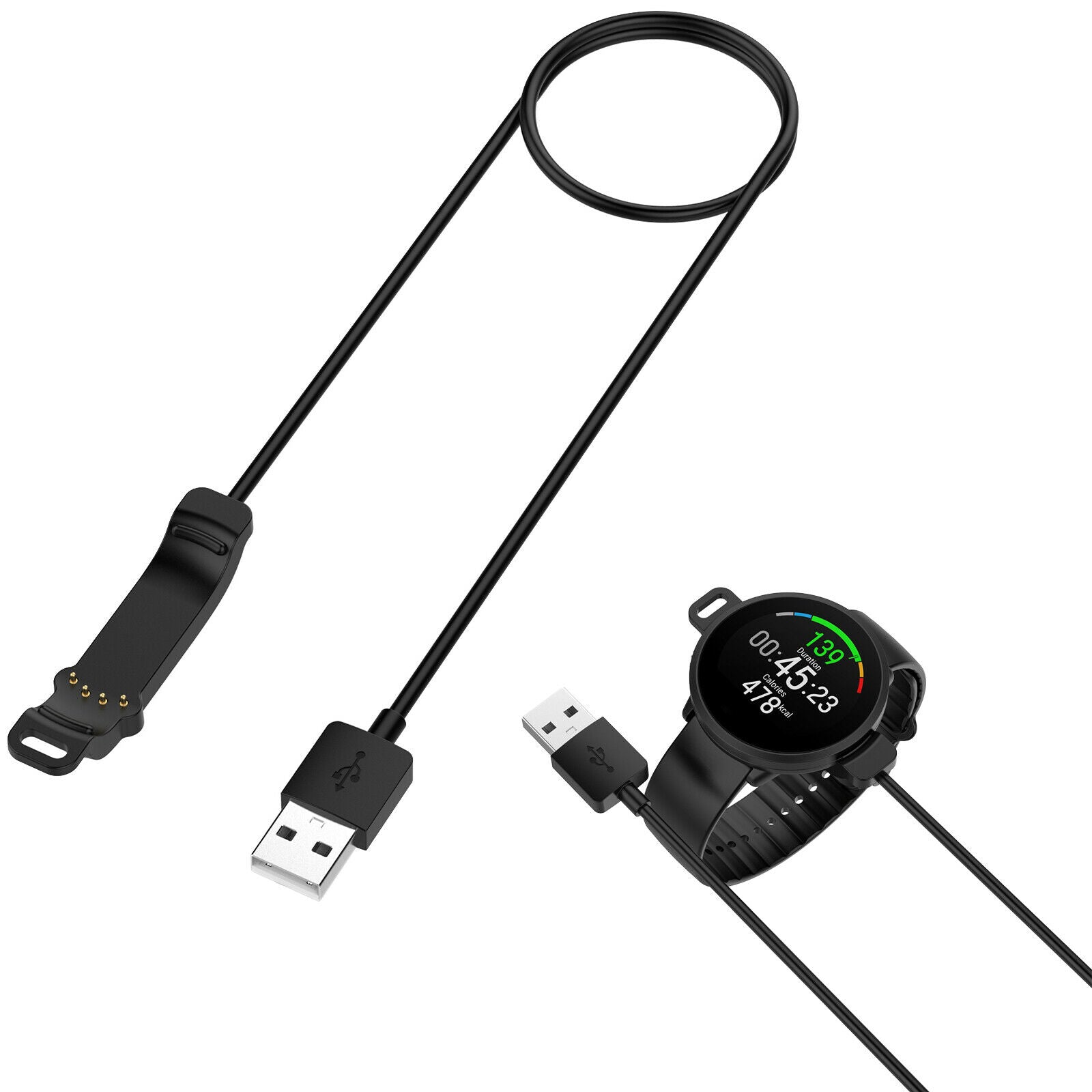 For POLAR Unite Fitness Smart Watch Black Charger Dock USB Cable Charging Stand