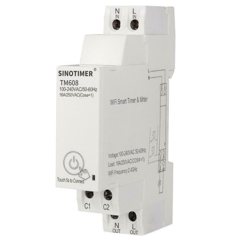 1 Phase WIFI Energy Meter w Timer Switch APP Remote Control 100-240VAC 110V 220V