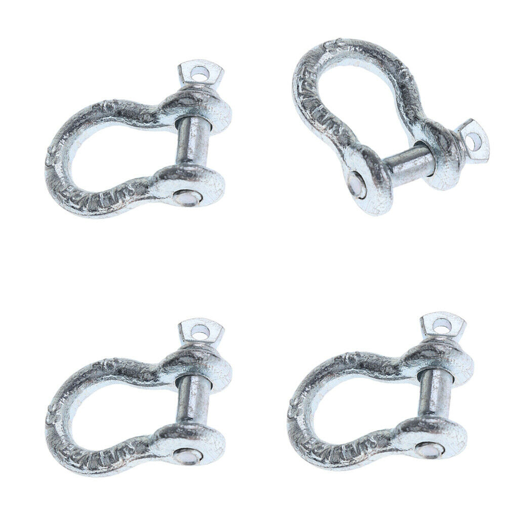4 Pieces Marine Boat Chain Rigging Bow Shackle Captive Pin 6mm for 0.5ton