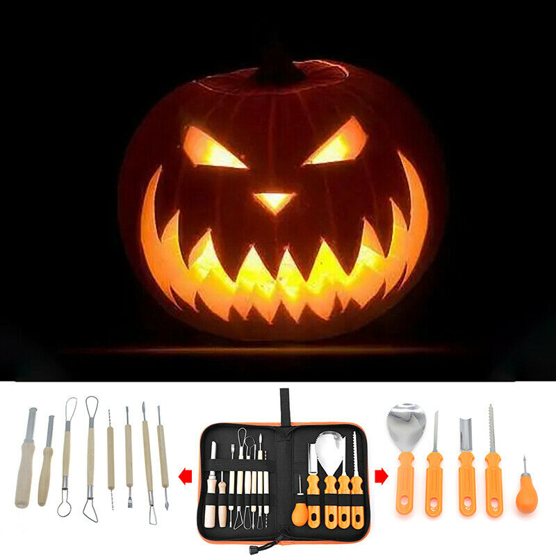14PCS Sculpting Tool Set With Storage Bag Handmade Pumpkin Sculpting Tools Pu FT
