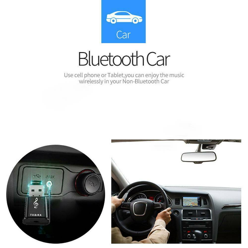 1x USB Bluetooth 5.0 Sender EmpfÃ¤nger Adapter TV PC Auto AUX Lautsprecher Dongle