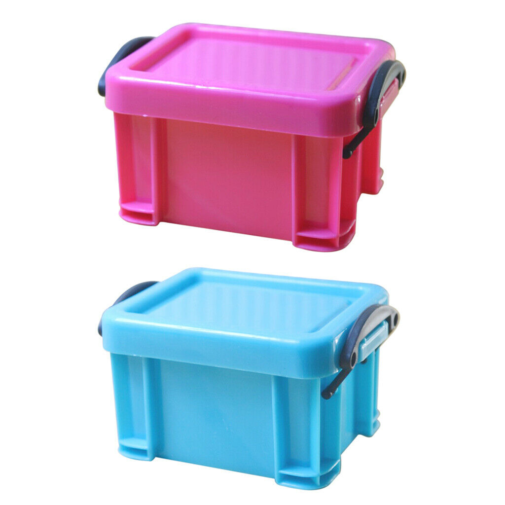 2Pcs Candy Color Creative Home Furnishing Trumpet Mini Lock Box Storage case