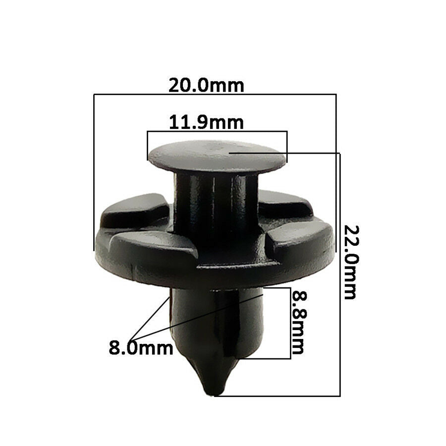 150Pcs Auto Body Fender Bumper Retainer Push Pin Fastener Clips Plastic Rivets