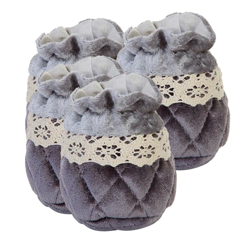 Set of 8 Non-skid Elastic Polyester Chair Leg Socks Floor Protectors Caps