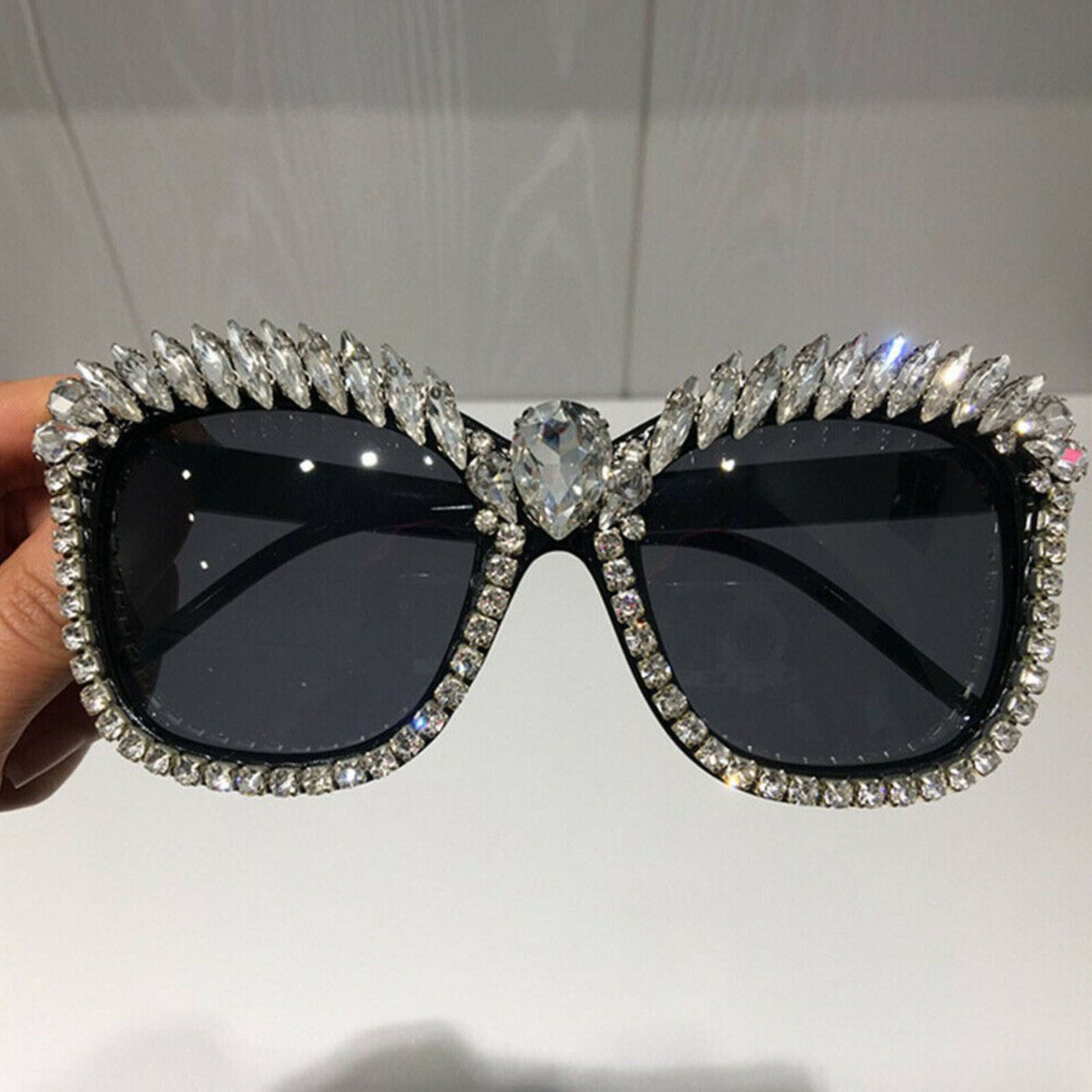 Hand-made Luxury Rhinestone Sunglasses Women Fashion Shades Party Eyewear UV400