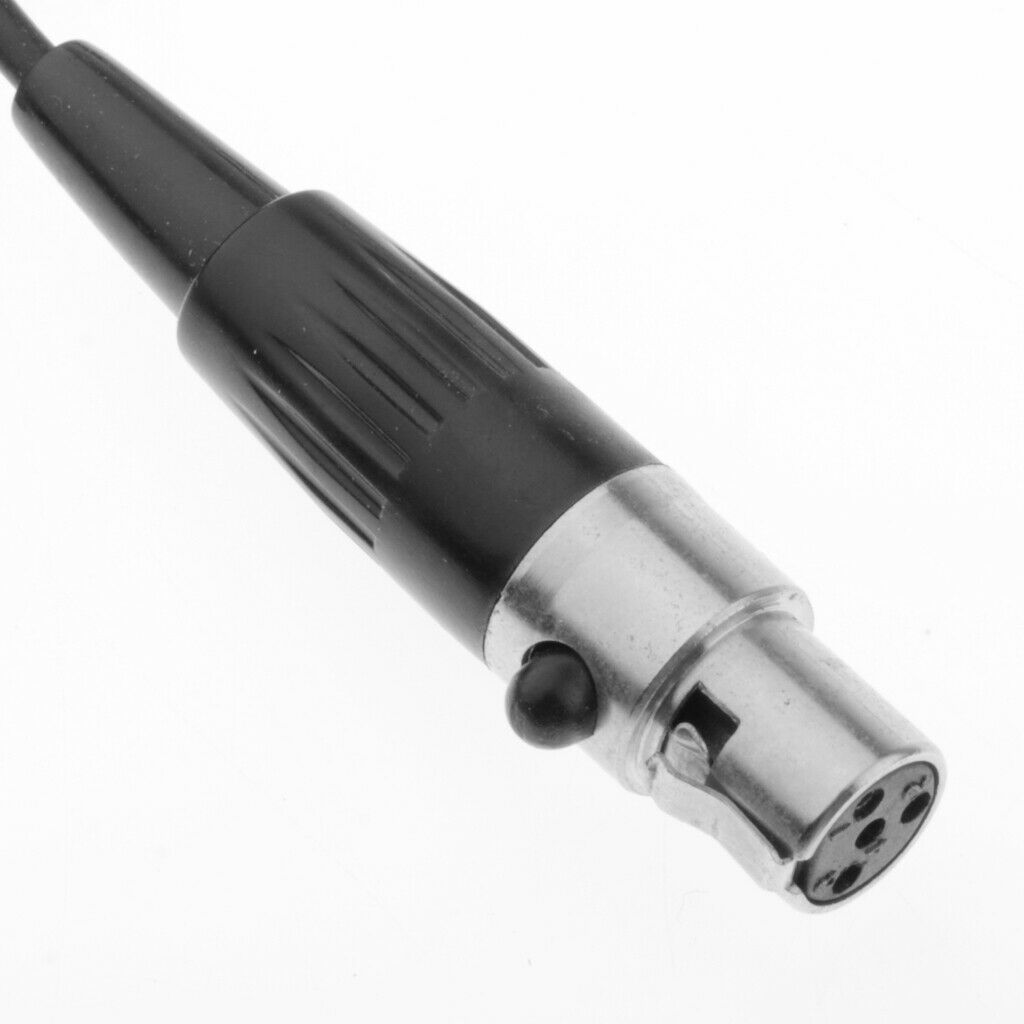 Professional XLR 4 Pin Microphone Lapel Tie Clip for BodyPack Transmitter