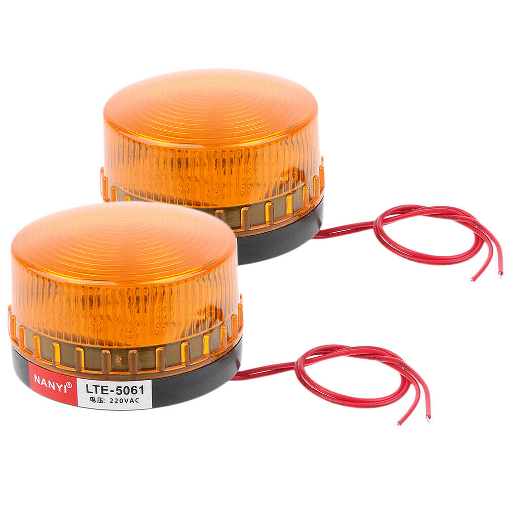 2 Pieces Warning Light Workshop Emergency Beacon LED Strobe Flashing 220 V
