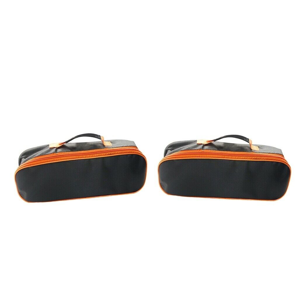 2Pieces Vacuum Cleaner Storage Bag with Zipper Conveneint 37x17x11cm Black