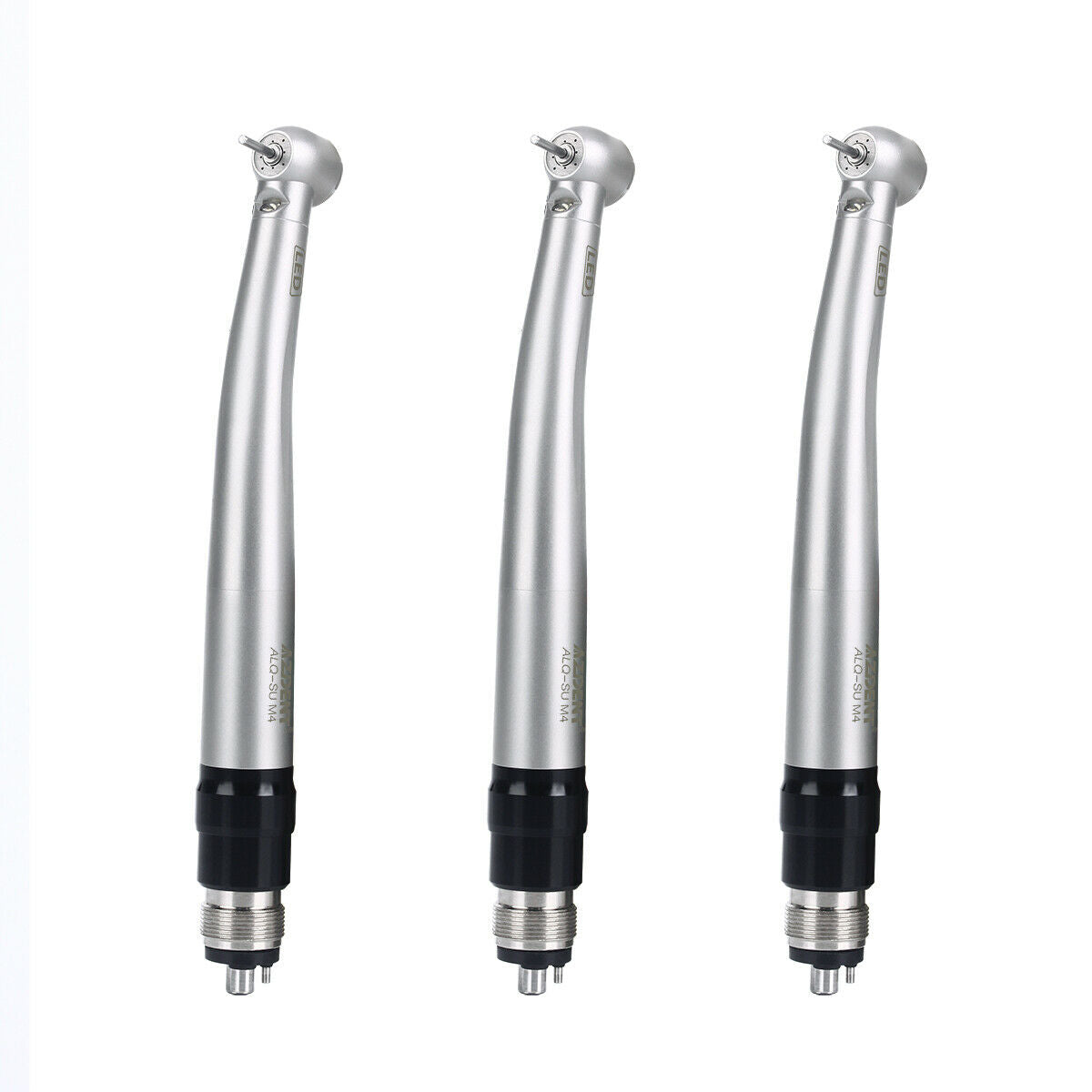 3X Dental LED E-generator Push Button High Speed Handpiece+Quick Coupler 4 Holes