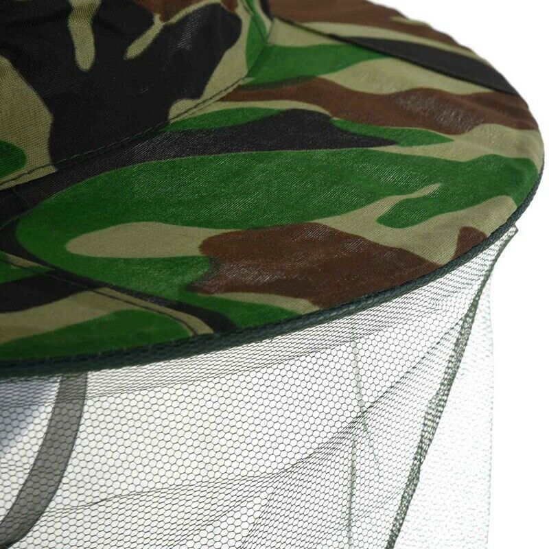 Camouflage Patten Beekeeper Hat Beekeeping Face  C8G3
