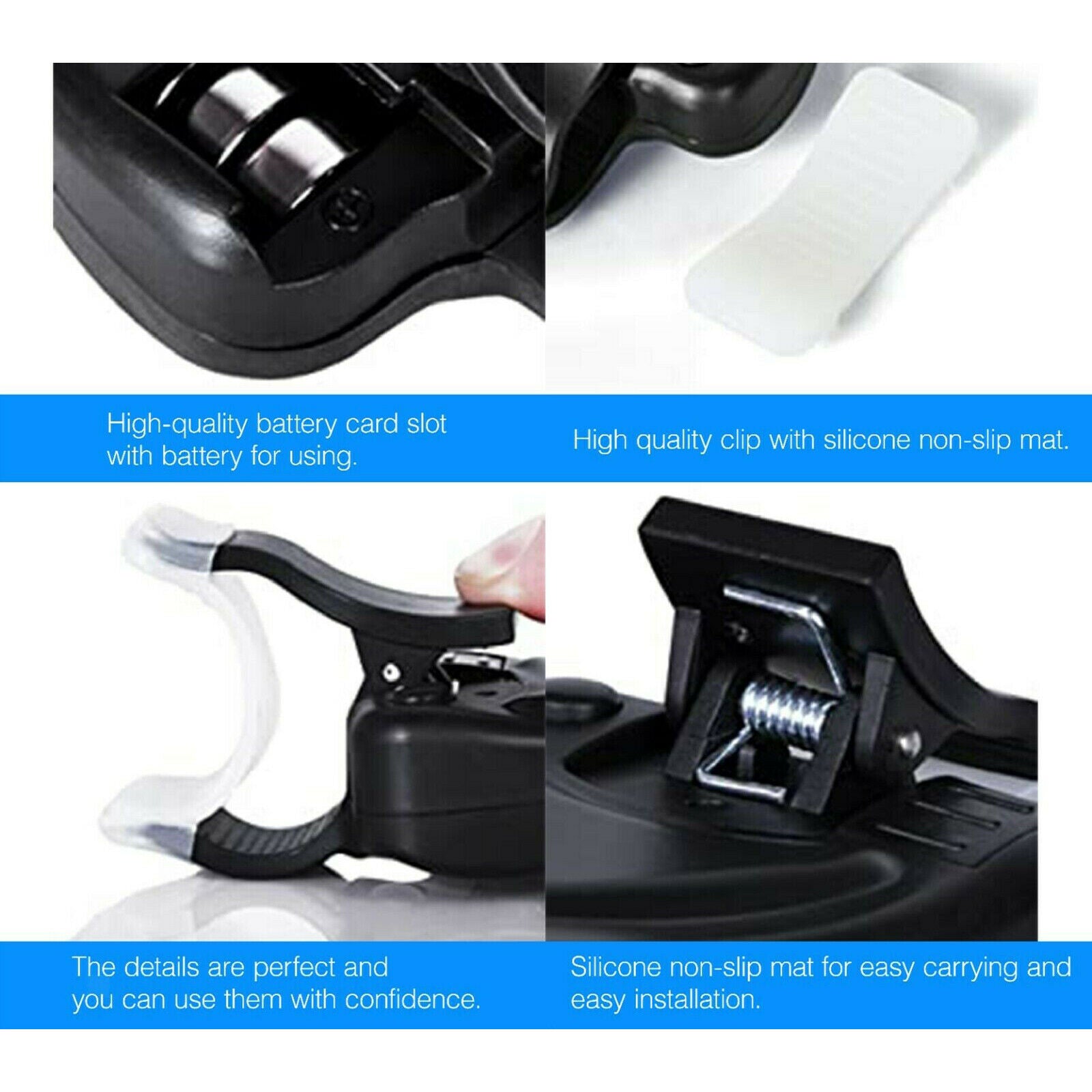 LED Night Fishing Bite Bait Alarm  Bell Light Indicator Rod Clip Alert