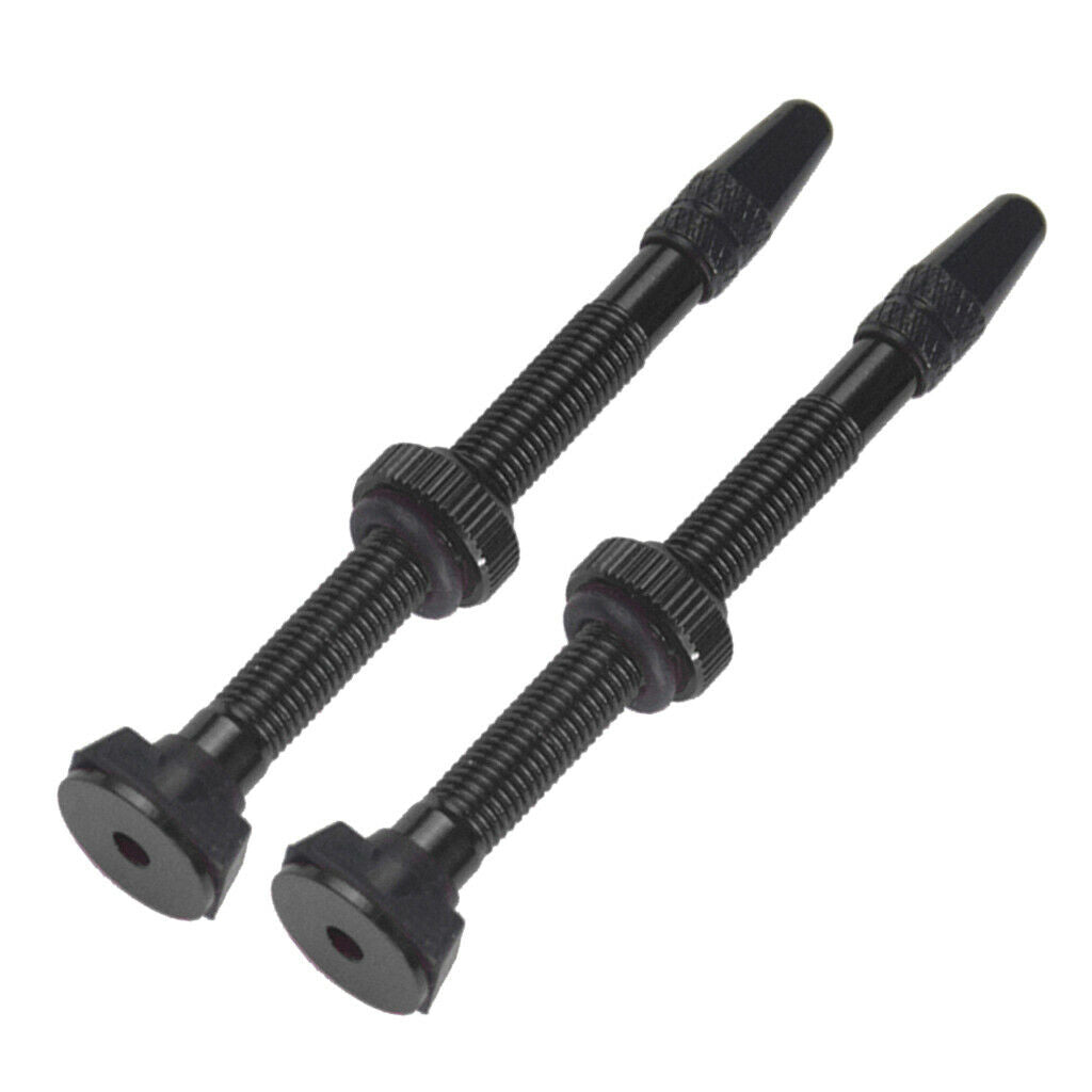 Bike Bicycle Aluminum Alloy 60mm Tubeless Presta Valve Replacement Black