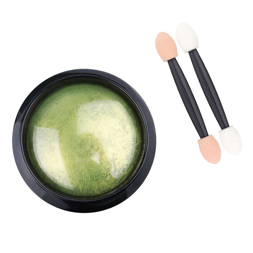Nail Powder Dust Mirror Effect Glitter Chrome Metallic Manicure Pigment Green